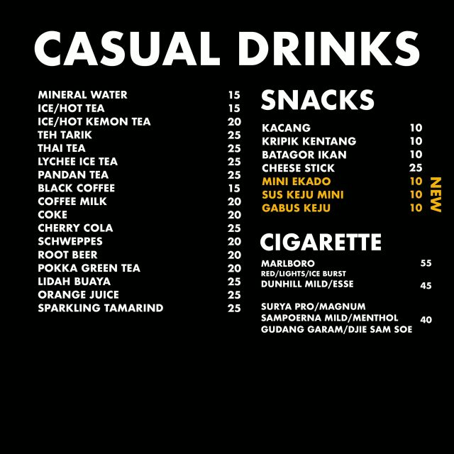 CASUAL DRINKS