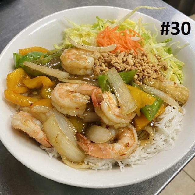 30.  Spicy Lemon Grass Stir Fried Shrimp