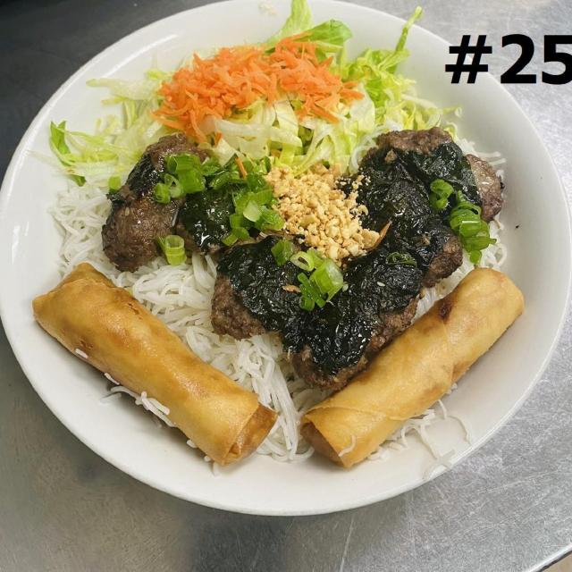 25.  Tropical Leaf Beef Roll and Spring Rolls