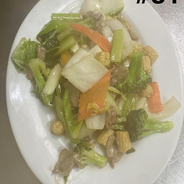 84.	Mixed Vegetables Beef
