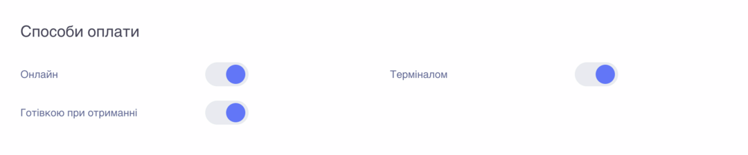 Способи оплати