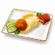 Котлета по-київськи з картопляним пюре