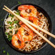 Ramen con gambas