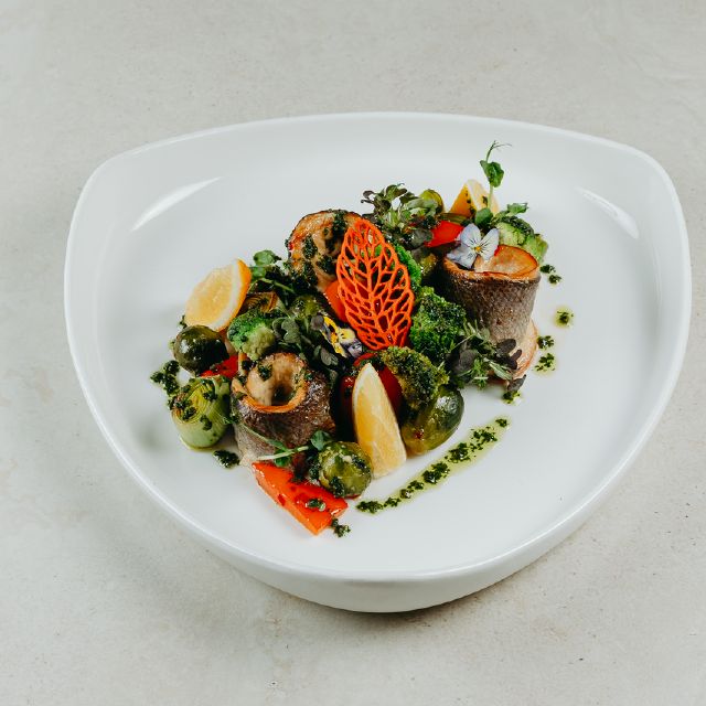 Філе сібаса з овочами