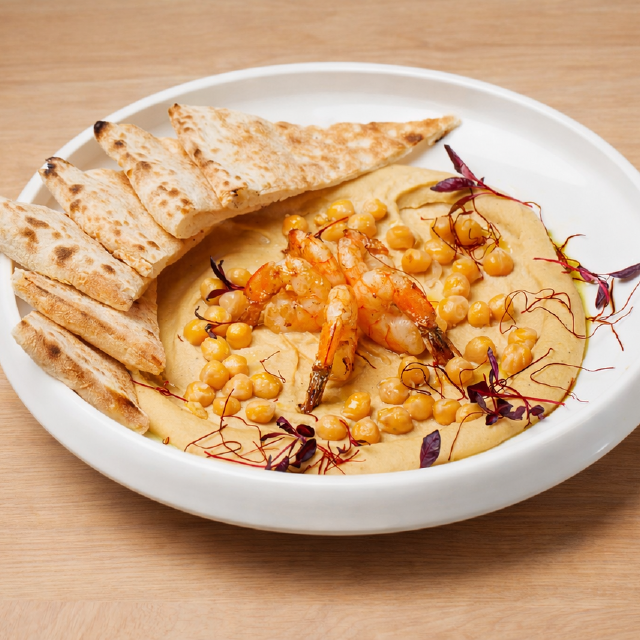 Хумус з креветками