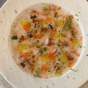 Carpaccio de gamba roja