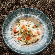 Паста с креветками и трюфельным соусом