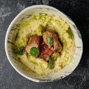 Свинні медальйони з картопляним пюре