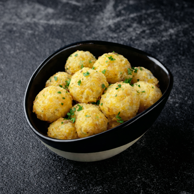 Повітряні сирні кульки з беконом