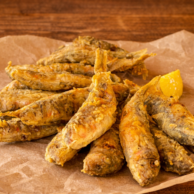 Мойва смажена з часниковим соусом