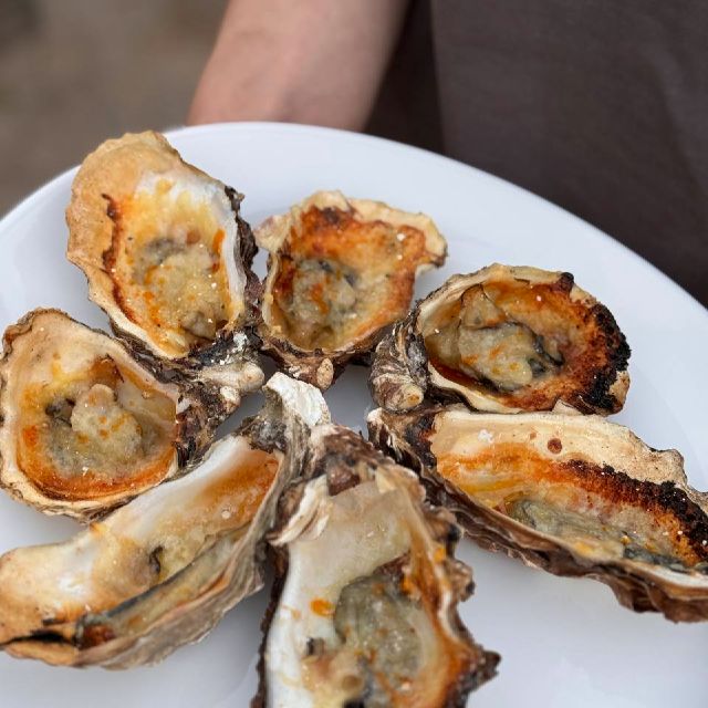 Baked oysters