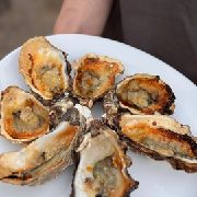 Baked oysters