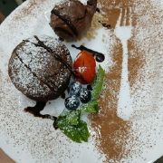 Chocolate Fontan with ice cream