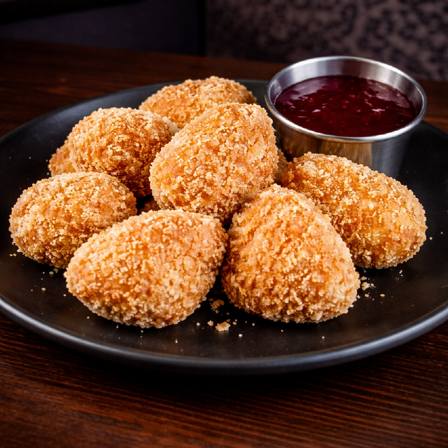 Смажений сир "Моцарела" з ягідним соусом