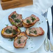 Картопля запечена з шпондером