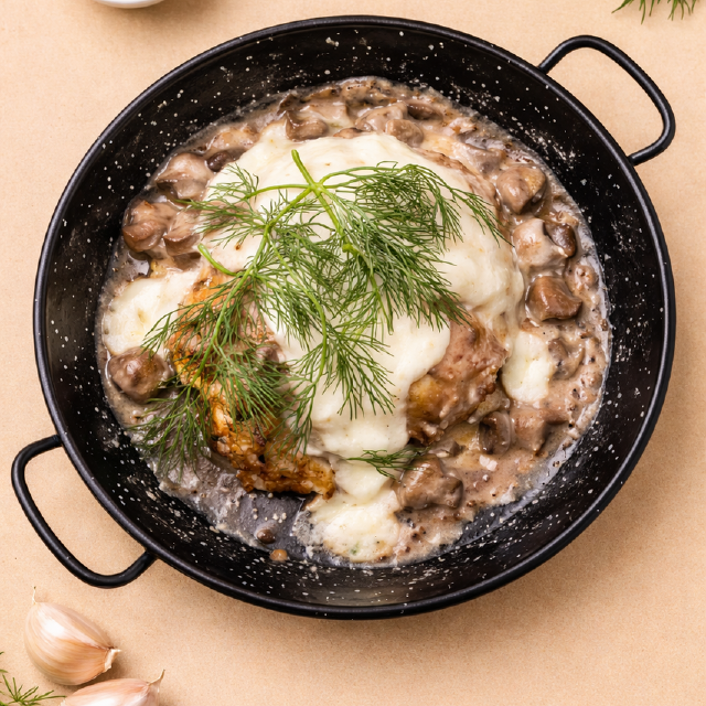 Терчаники у вершково-грибному соусі