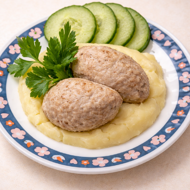 Курячі котлетки з картопляним пюре