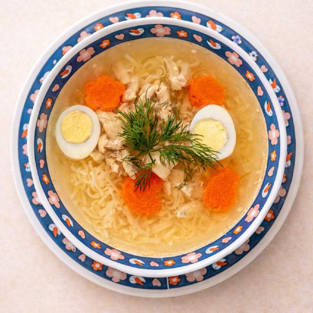 Бульйон з курочкою та локшиною