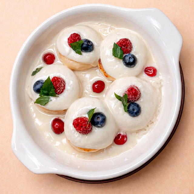 Сирники запечені під сметанним кремом