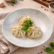 Хінкалі варені з вершковим сулугуні